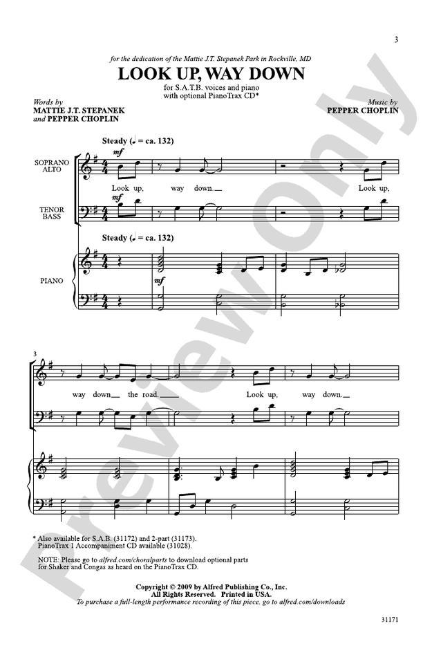Look Up, Way Down – SATB Choral Octavo (Digital Download)