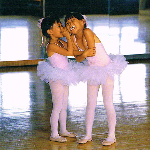 Postcard of Two Ballerinas in Pink Tutus.