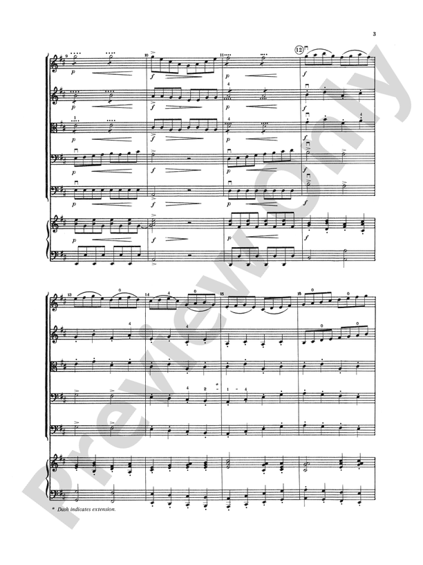 Concerto in D Major (from Clavier Concerto No. 3) – String Orchestra Conductor Score & Parts (Digital Download)