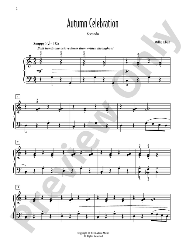 Autumn Celebration - Piano (Digital Download)