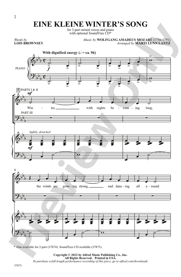 Eine Kleine Winter's Song – 3-Part Mixed Choral Octavo (Digital Download)