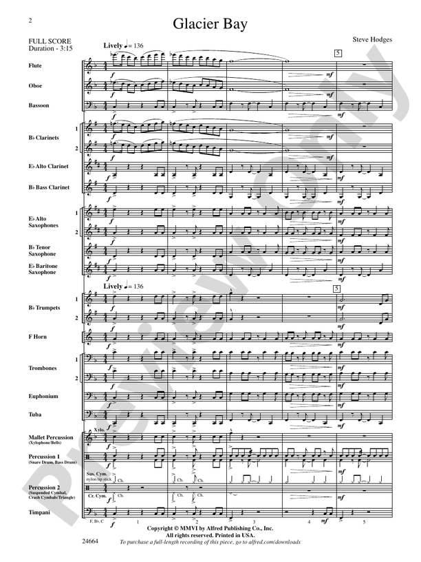 Glacier Bay - Concert Band Conductor Score & Parts (Digital Download)