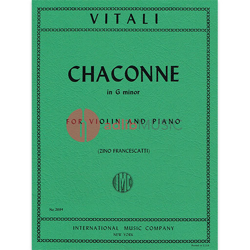 Vitali - Chaconne in Gmin - Violin/Piano Accompaniment IMC IMC2694