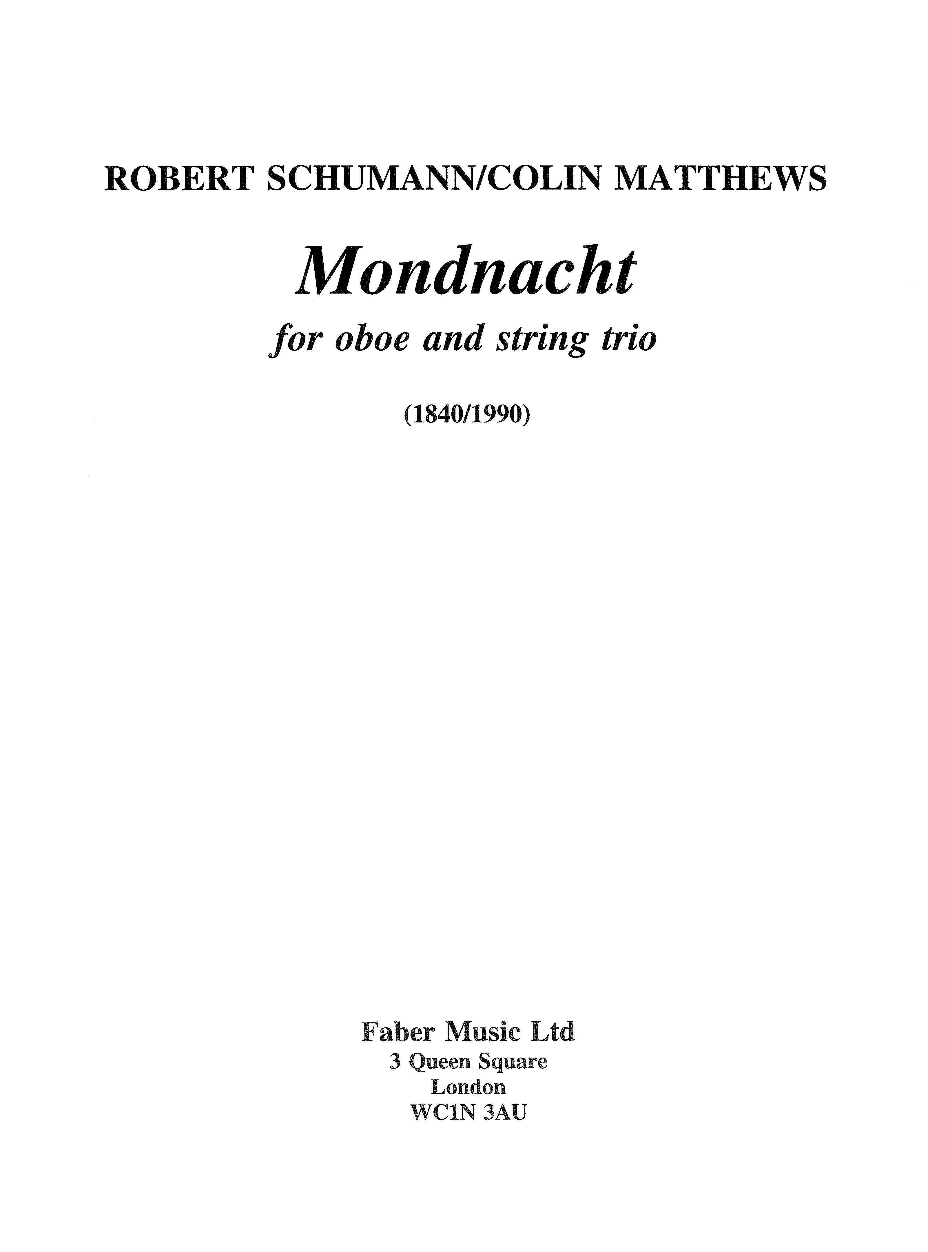 Mondnacht - Short Score (Digital Download)