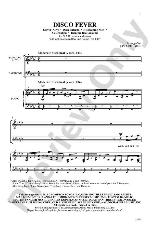 Disco Fever – SAB Choral Octavo (Digital Download)