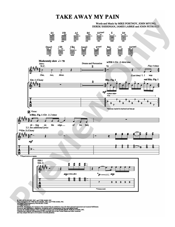 Take Away My Pain - Guitar TAB (Digital Download)