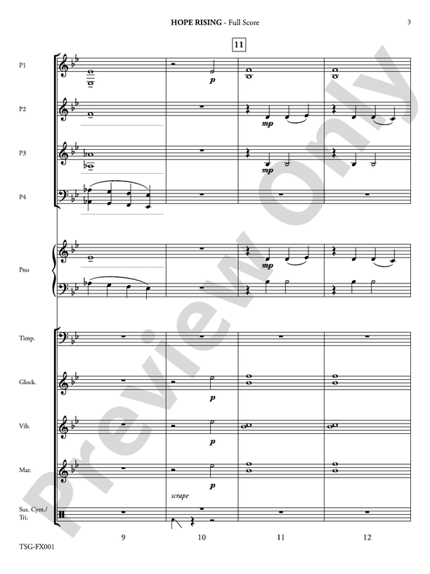 Hope Rising (Flexible Arrangement) - Concert Band Conductor Score & Parts (Digital Download)