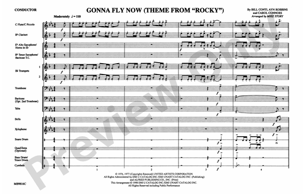 Gonna Fly Now (Theme from Rocky), Arr. Mike Story – Marching Band Conductor Score & Parts (Digital Download)
