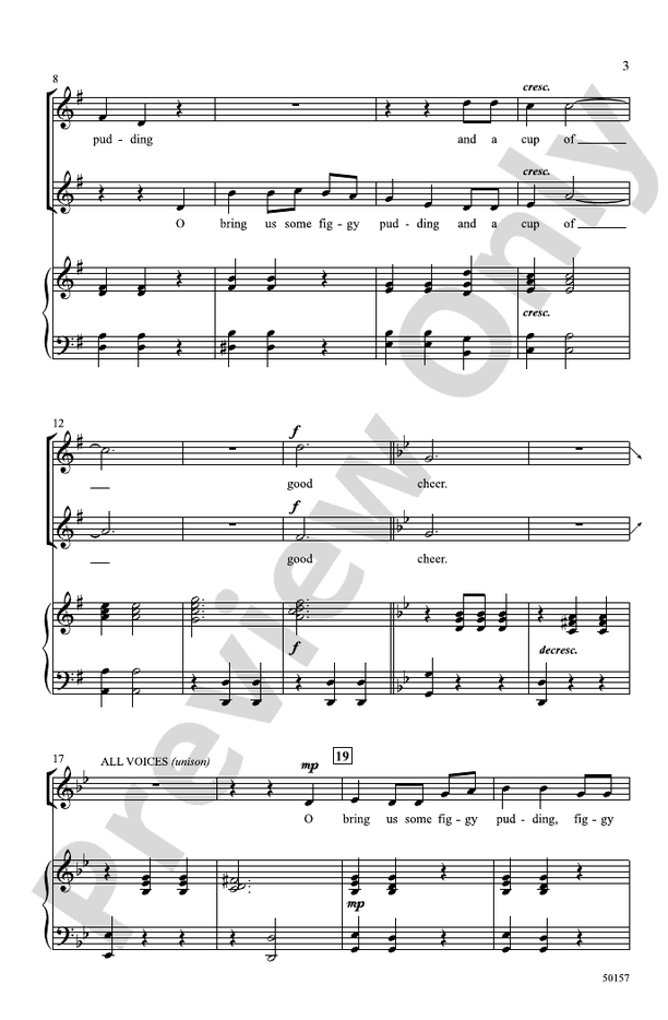 Figgy Pudding! - 2 Part Treble Choral Octavo (Digital Download)