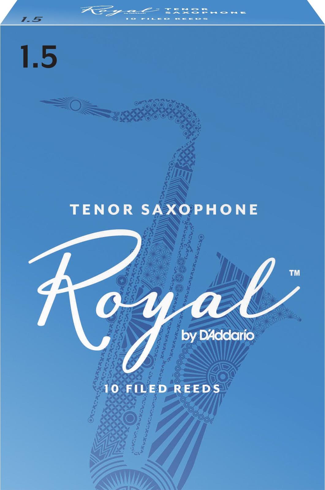 Royal Tenor Sax Reeds, Strength 1.5, 10-Pack