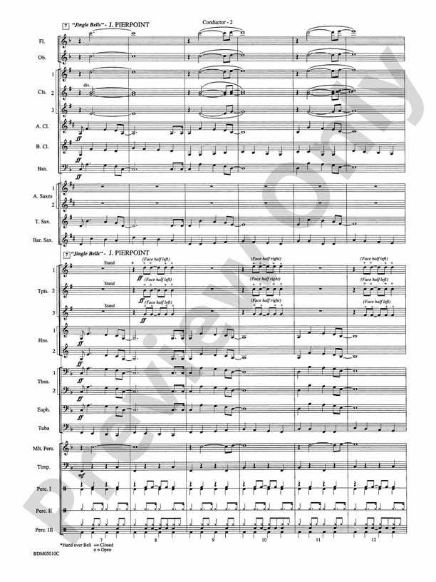 Santa Meets the Big Bands - Concert Band Conductor Score & Parts (Digital Download)