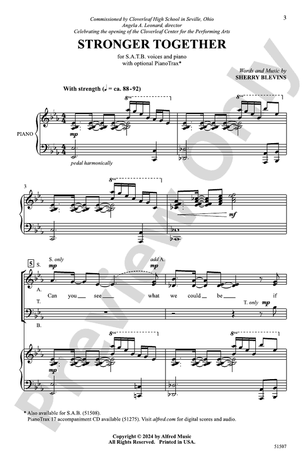 Stronger Together - SATB Choral Octavo (Digital Download)