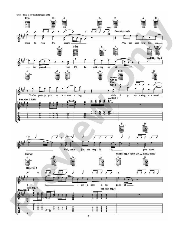 Hole in My Pocket - Guitar TAB (Digital Download)