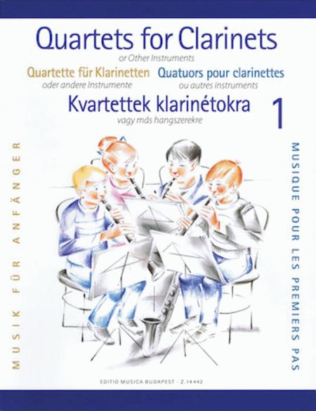 CLARINET QUARTETS FOR BEGINNERS VOL 1 [SC & PTS] - CLARINET - EMB