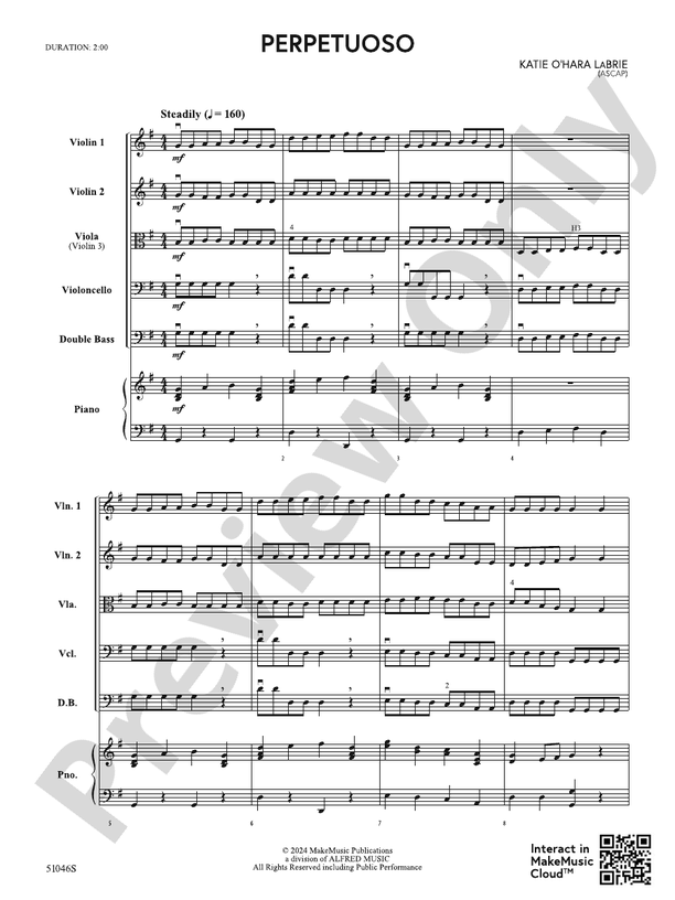 Perpetuoso – String Orchestra Conductor Score & Parts (Digital Download)
