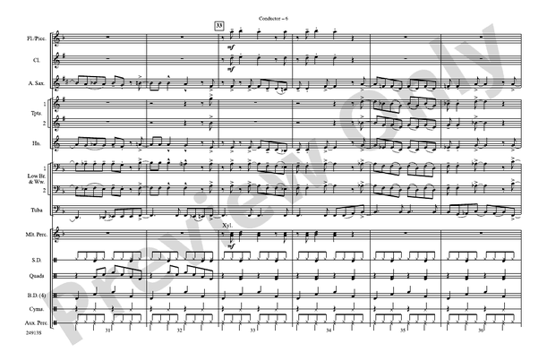 Brown Sugar – Marching Band Conductor Score & Parts (Digital Download)