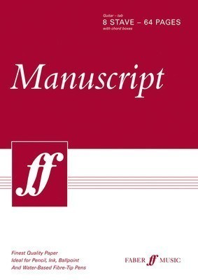 Manuscript A4 Gtr TAB 8-stave 64pp (pad) - Faber Music