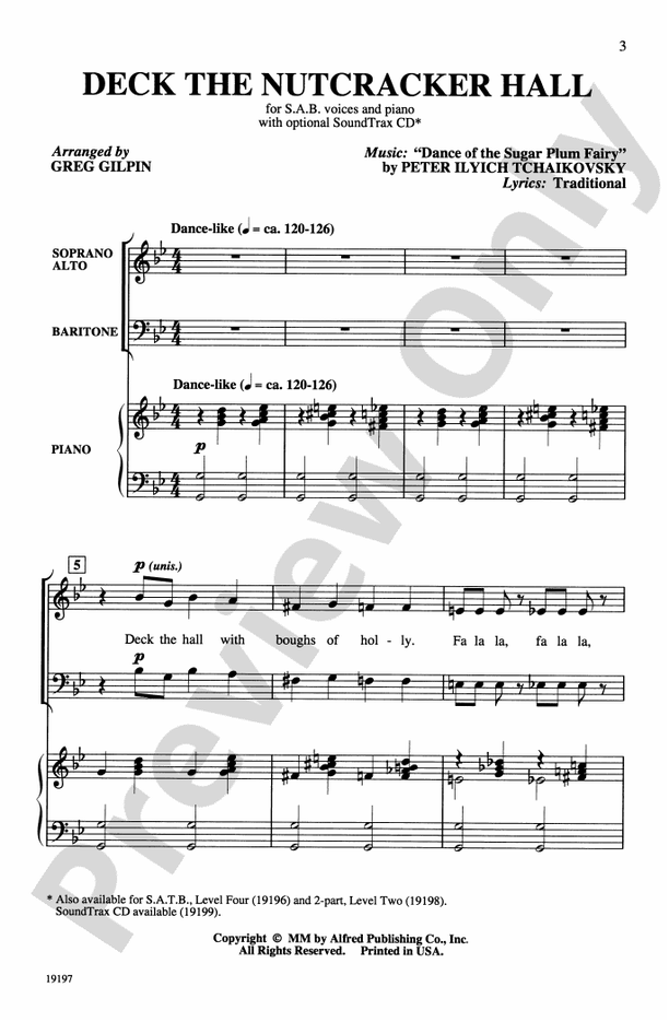 Deck the Nutcracker Hall – SAB Choral Octavo (Digital Download)