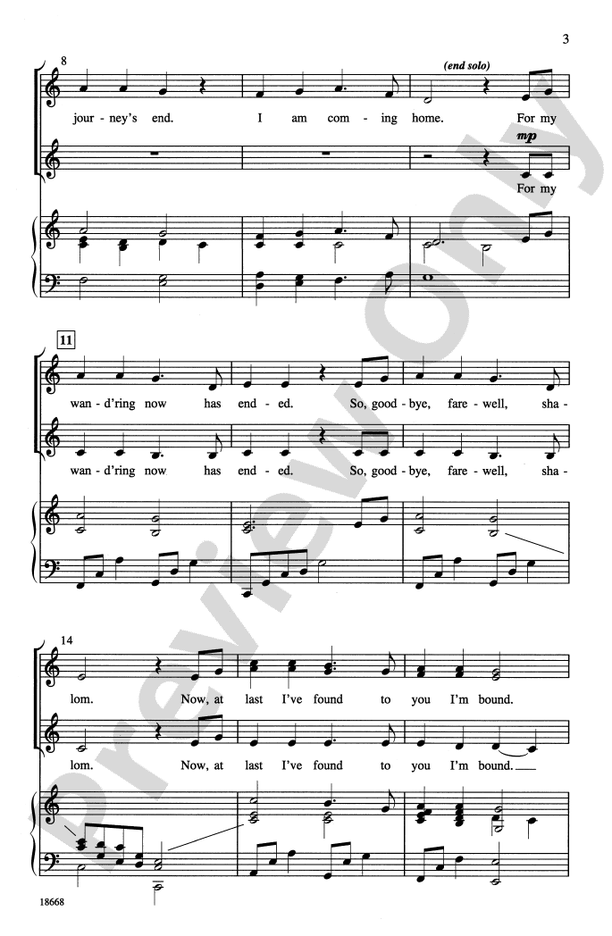 Coming Home – SSA Choral Octavo (Digital Download)