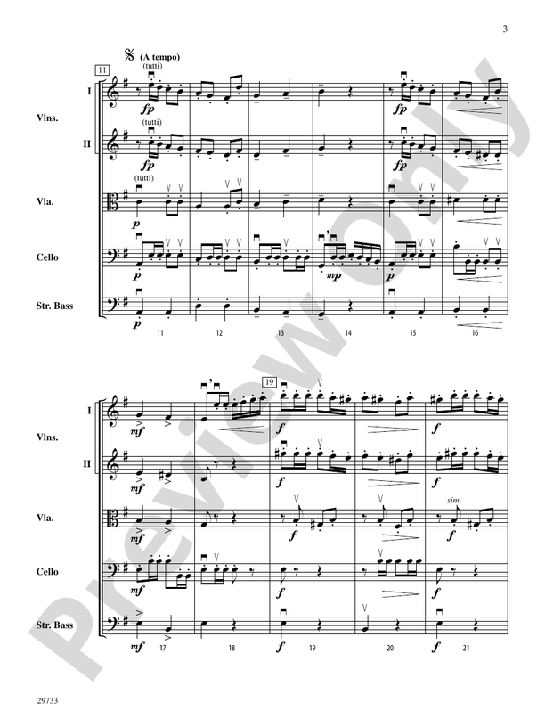 Bagatelle (from Op. 47, No. 5) – String Orchestra Conductor Score & Parts (Digital Download)