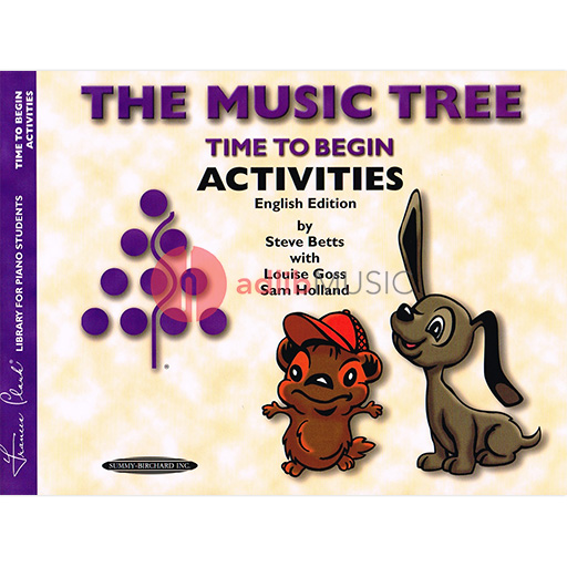 Music Tree Activities Book Time to Begin - Piano by Goss/Holland/Betts Summy Birchard 0953ENG