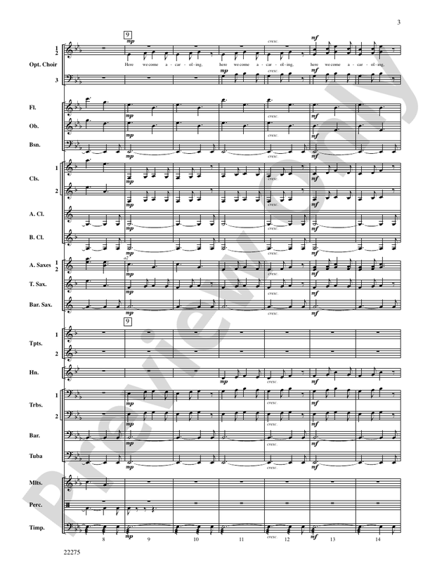 Christmas, Here We Come! - Concert Band Conductor Score & Parts (Digital Download)