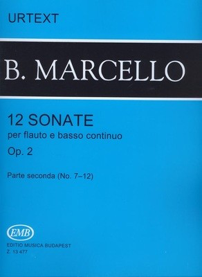 Marcello - 12 Sonatas Op2 Volume 2 - Flute (or Treble Recorder)/Piano Accompaniment EMB Z13477