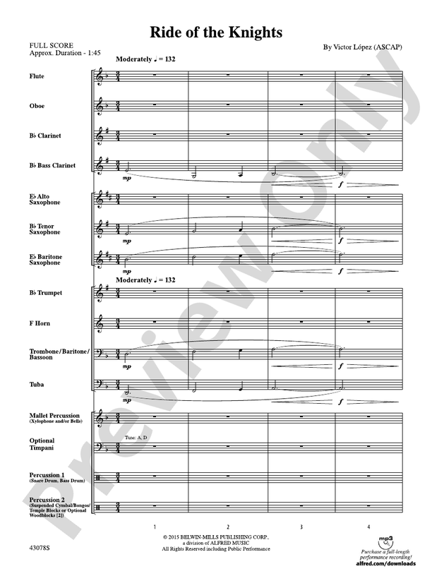 Ride of the Knights - Concert Band Conductor Score & Parts (Digital Download)