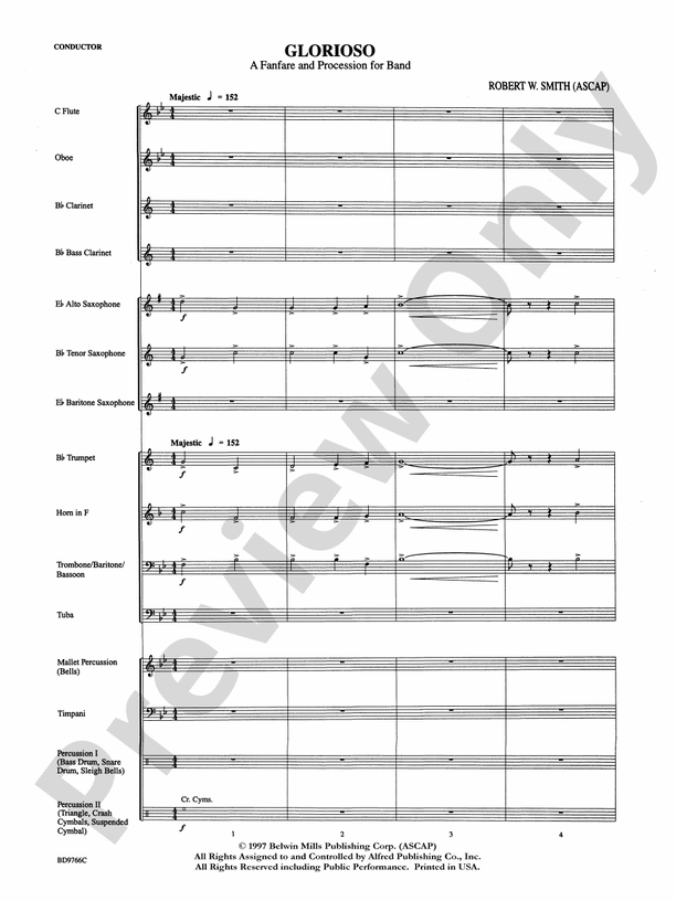 Glorioso (A Fanfare and Procession for Band) - Concert Band Conductor Score & Parts (Digital Download)
