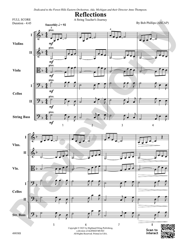 Reflections - String Orchestra Conductor Score & Parts (Digital Download)