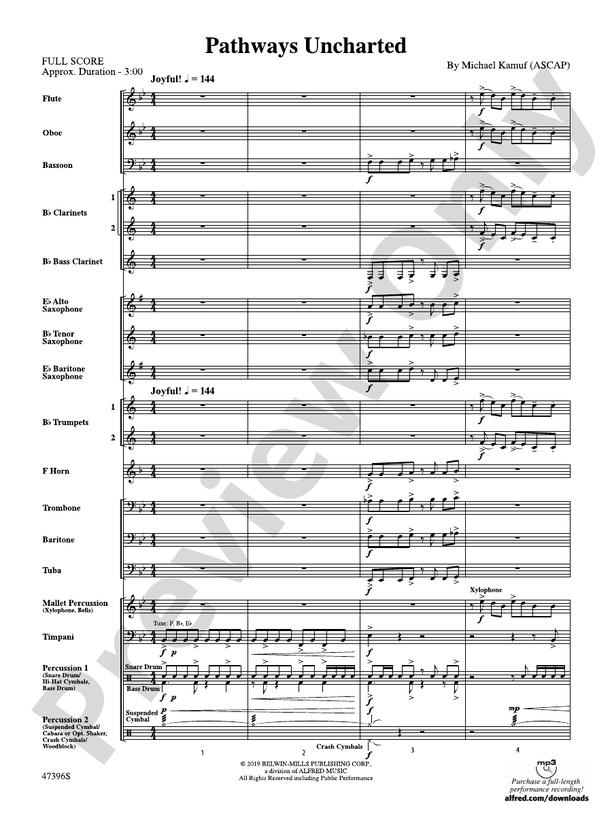 Pathways Uncharted - Concert Band Conductor Score & Parts (Digital Download)