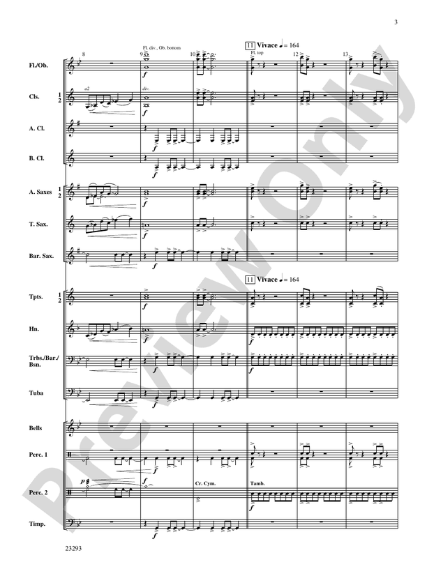 ... when full moon's light - Concert Band Conductor Score & Parts (Digital Download)