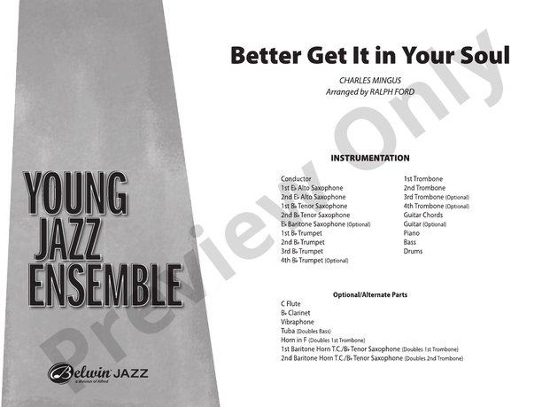 Better Get It in Your Soul - Jazz Ensemble Conductor Score & Parts (Digital Download)
