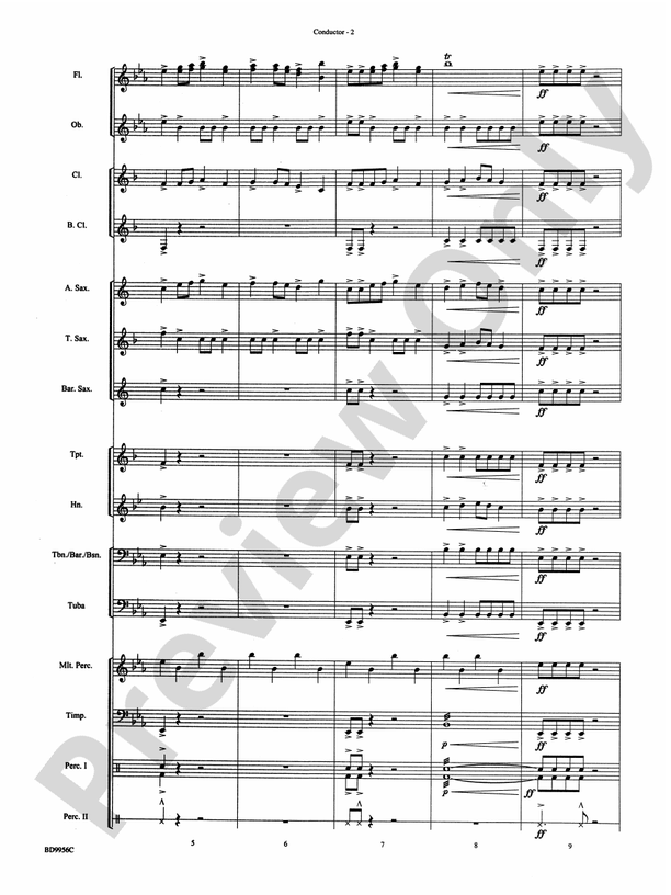 Drummer's Christmas Carol - Concert Band Conductor Score & Parts (Digital Download)