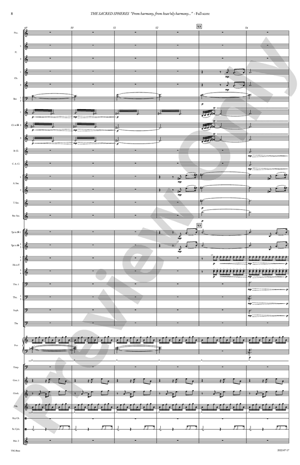 The Sacred Spheres - Concert Band Conductor Score & Parts (Digital Download)