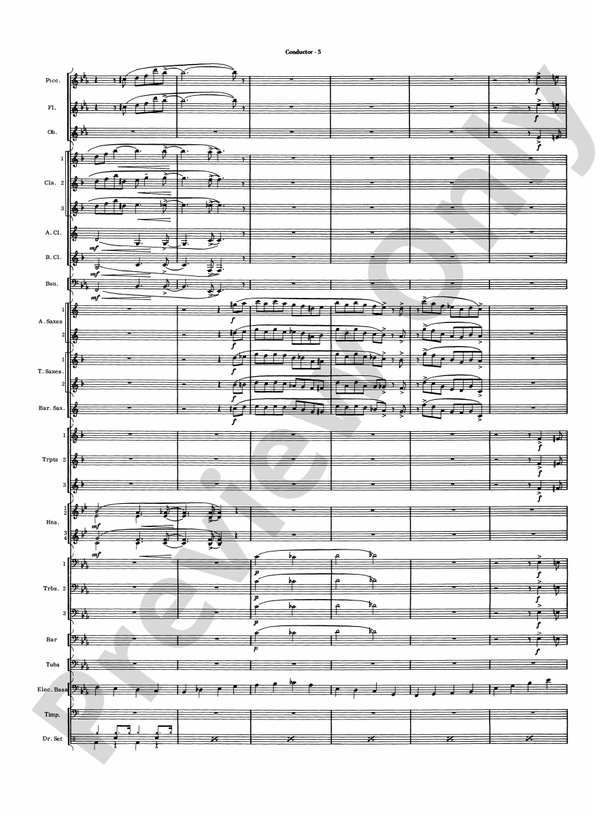 Five to Go - Concert Band Conductor Score & Parts (Digital Download)