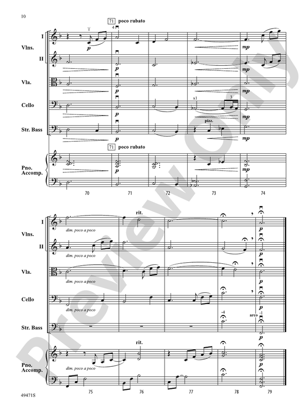 Ruby Mountain Serenade - String Orchestra Conductor Score & Parts (Digital Download)