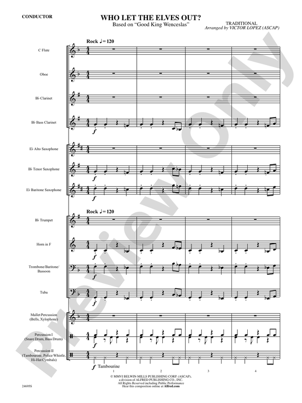 Who Let the Elves Out? - Concert Band Conductor Score & Parts (Digital Download)