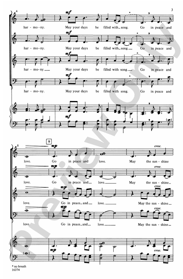 Go in Peace and Love – SATB, a cappella Choral Octavo (Digital Download)