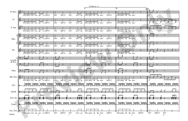Hip-Hop Timeouts – Marching Band Conductor Score & Parts (Digital Download)