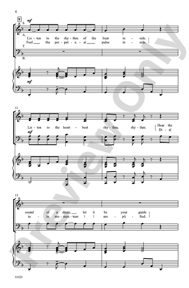 Heartbeat Rhythm - SATB Choral Octavo (Digital Download)