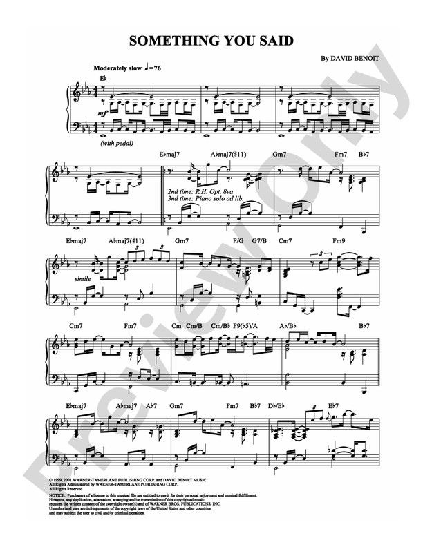 Something You Said - Piano (Digital Download)