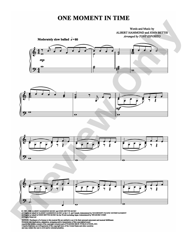 One Moment in Time - DSM-PS-0002688 - Piano (Digital Download)