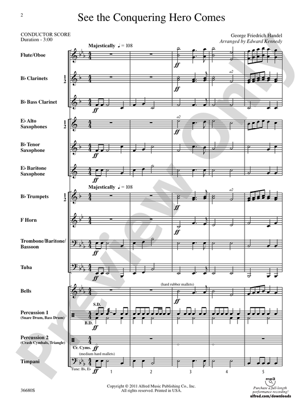 See the Conquering Hero Comes - Concert Band Conductor Score & Parts (Digital Download)