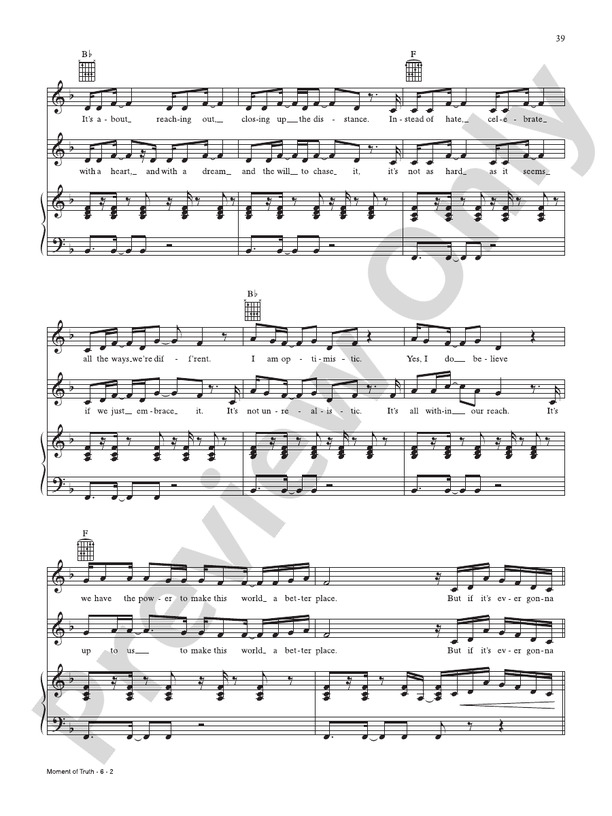 Moment of Truth (from Smallfoot) - PVG (Digital Download)