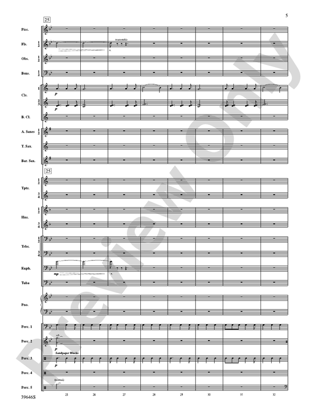Scarborough Fair (Grade 4) - Concert Band Conductor Score & Parts (Digital Download)