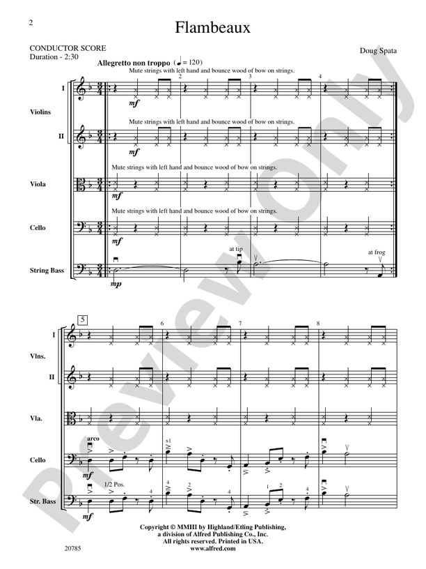 Flambeaux – String Orchestra Conductor Score & Parts (Digital Download)