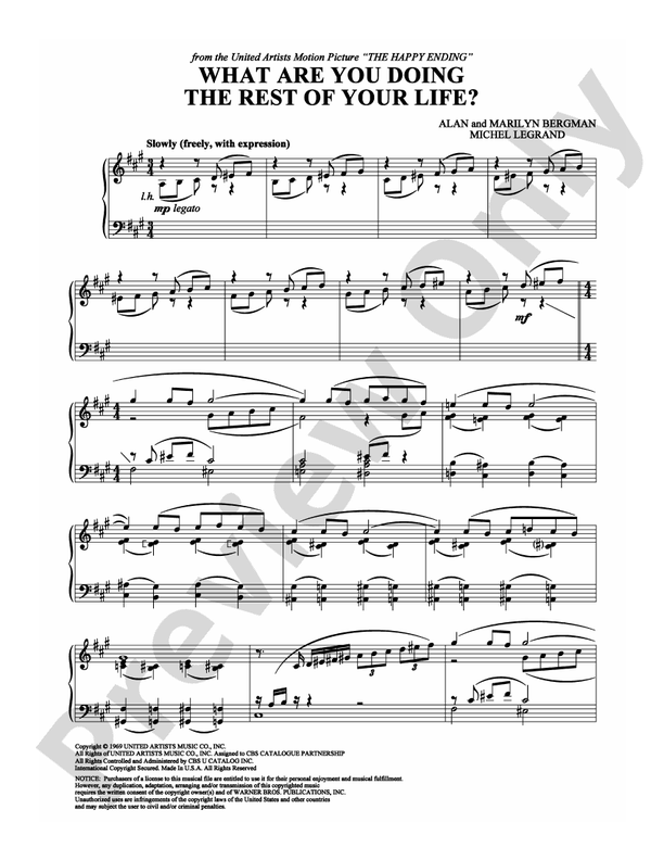 What Are You Doing The Rest Of Your Life - Piano (Digital Download)