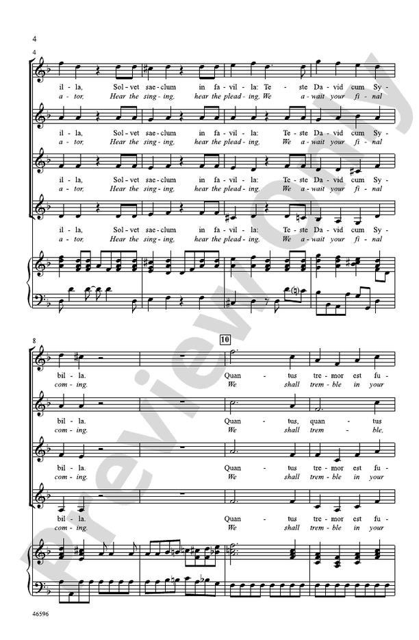 Dies Irae (from Requiem) – SSAA Choral Octavo (Digital Download)