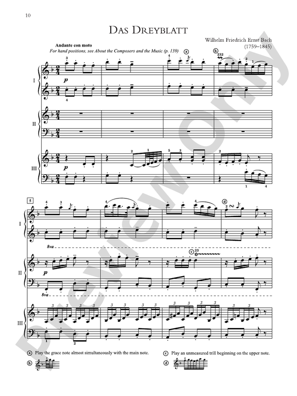 Essential Keyboard Trios: 10 Intermediate to Early Advanced Selections in Their Original Form - 1 Piano, 6 Hands (Digital Download)